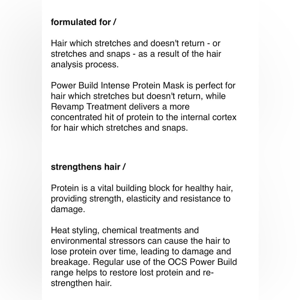 Organic Colour Systems Power Build Intense Protein Mask - Picture 9 of 14